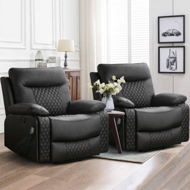 Passion gray online quilted rocker recliner